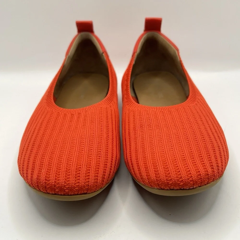 Everlane Day Glove ReKnit Ballet Flat Sz 10 Red  Minimalist Classic Travel